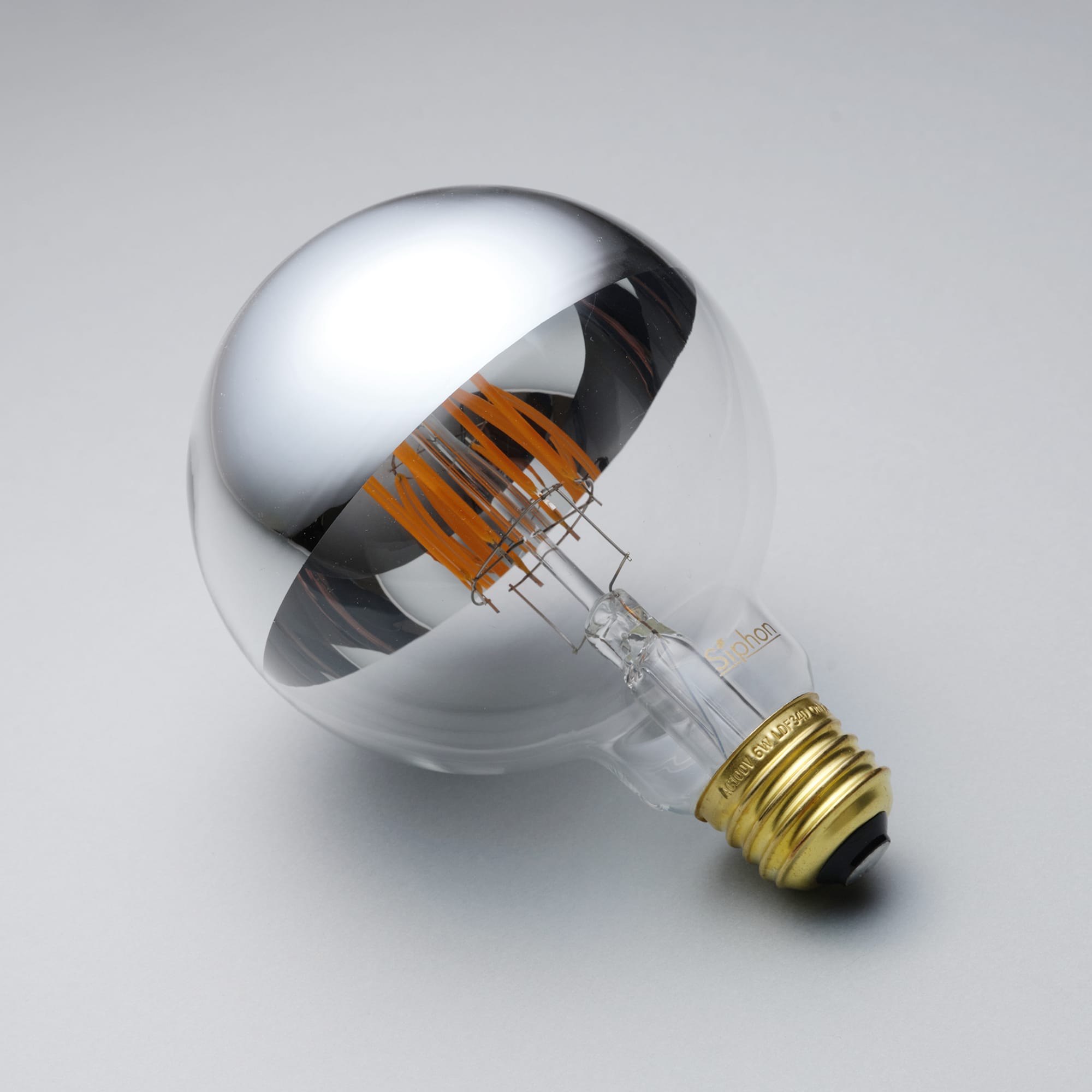 ミラーLED電球 φ95(E26)50W相当 シルバー 2200K電球色 LT-BB007-05-G141