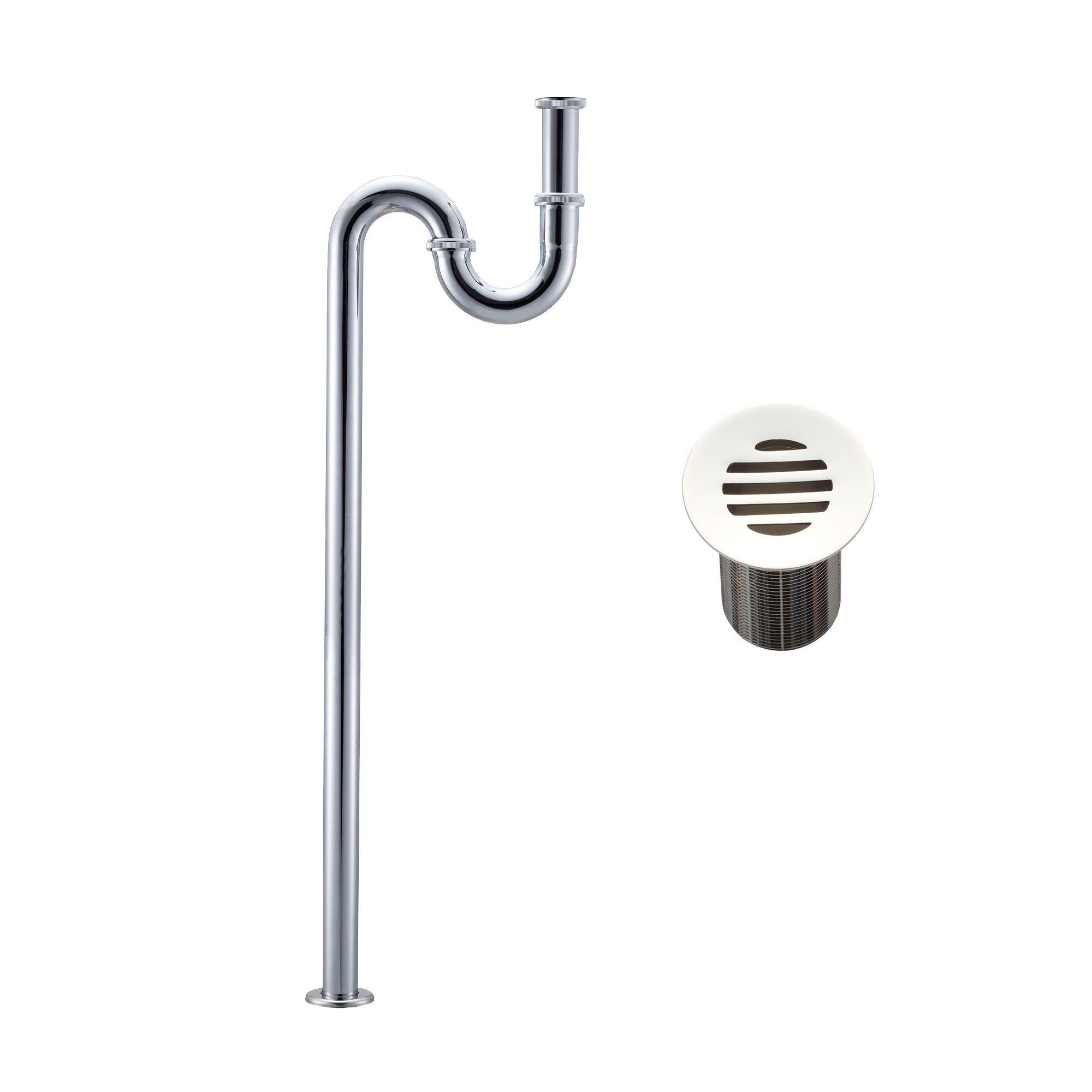 洗面他パーツ排水金物 S32-5：Sトラップ 目皿カバー付
