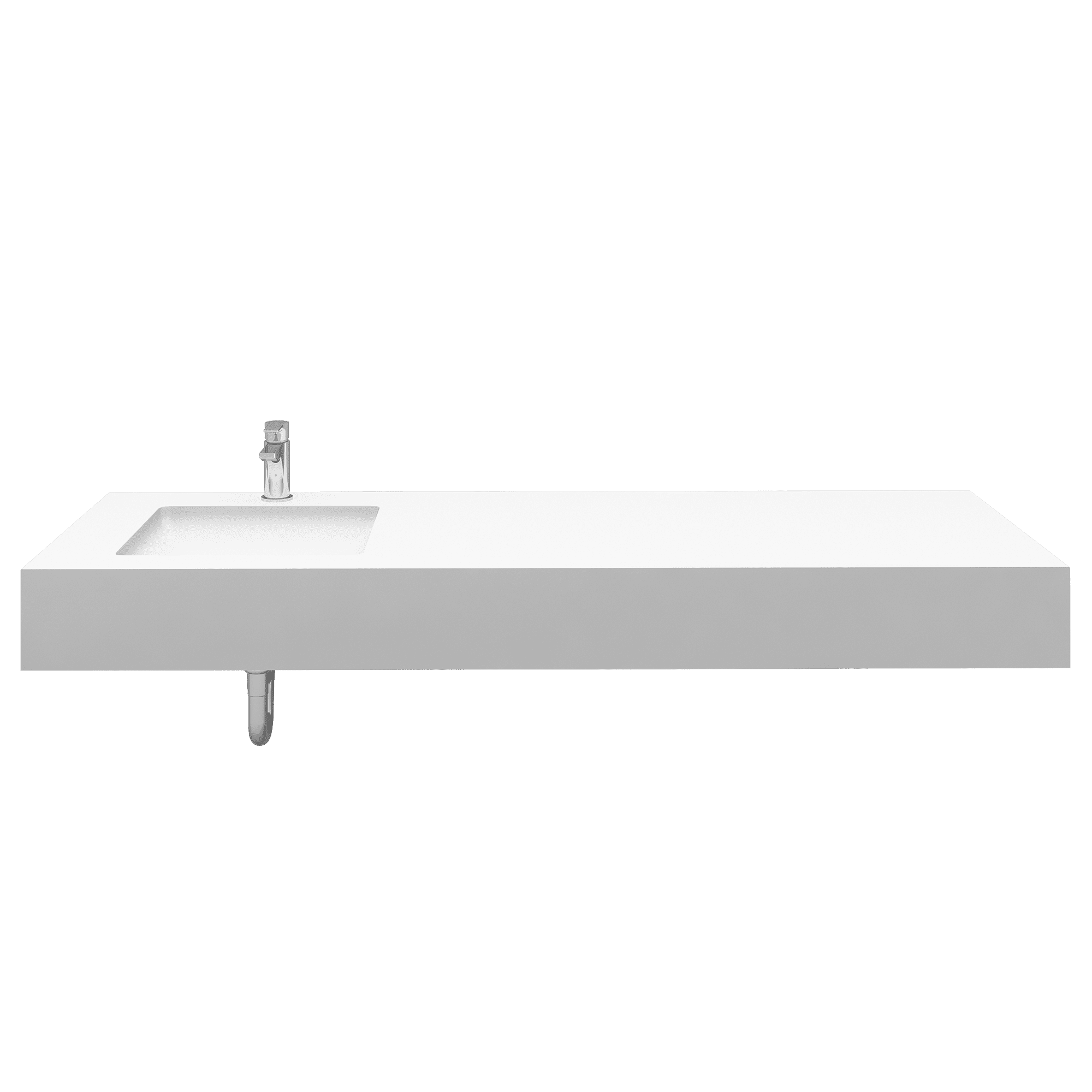 人工大理石の洗面カウンターH150 スクエア380ボウル 立水栓用 