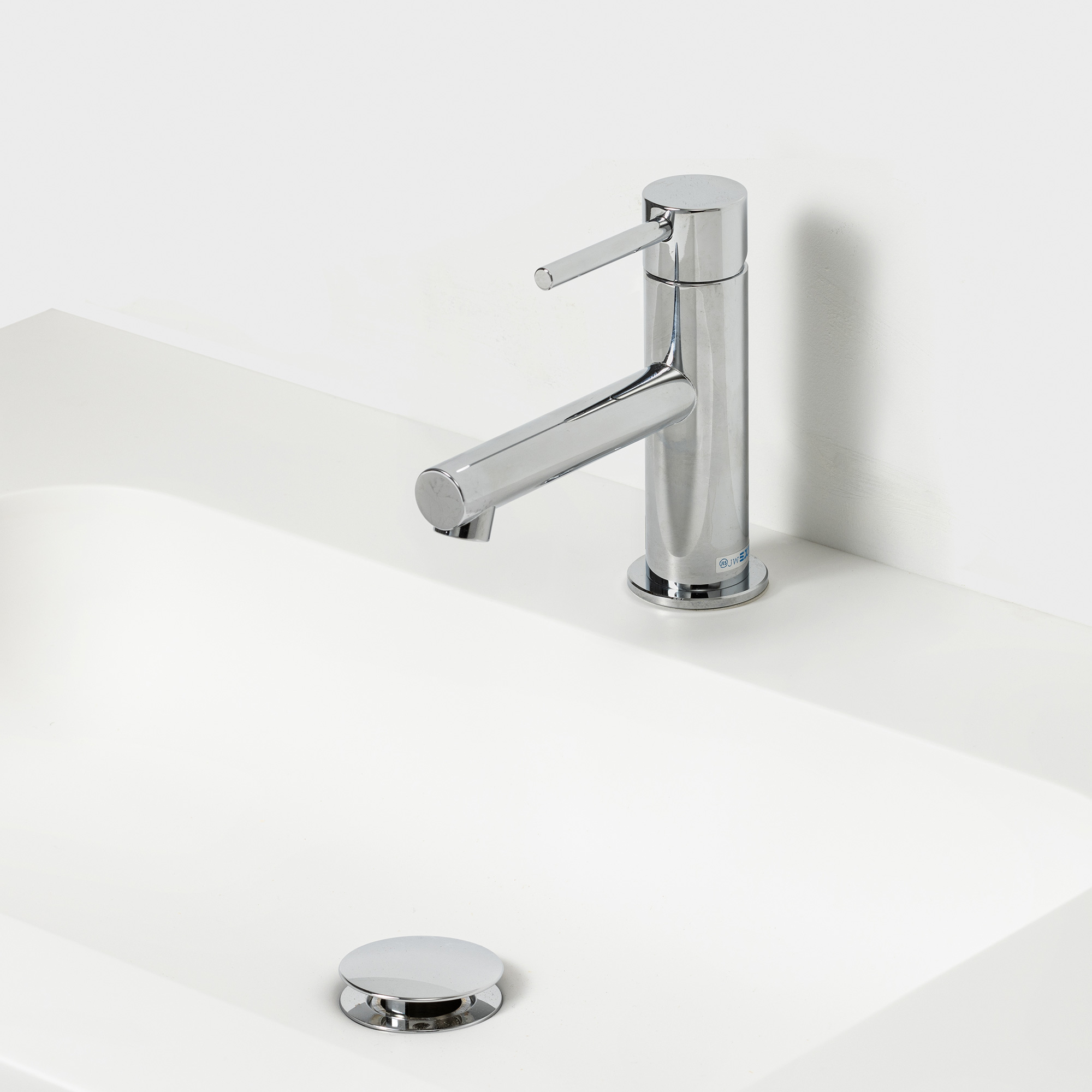 人工大理石の洗面カウンター T23 スクエア380ボウル 立水栓用  KB-PR014-10-G279 角丸480ボウルと立水栓用オプションの水栓：SK-2との組み合わせ