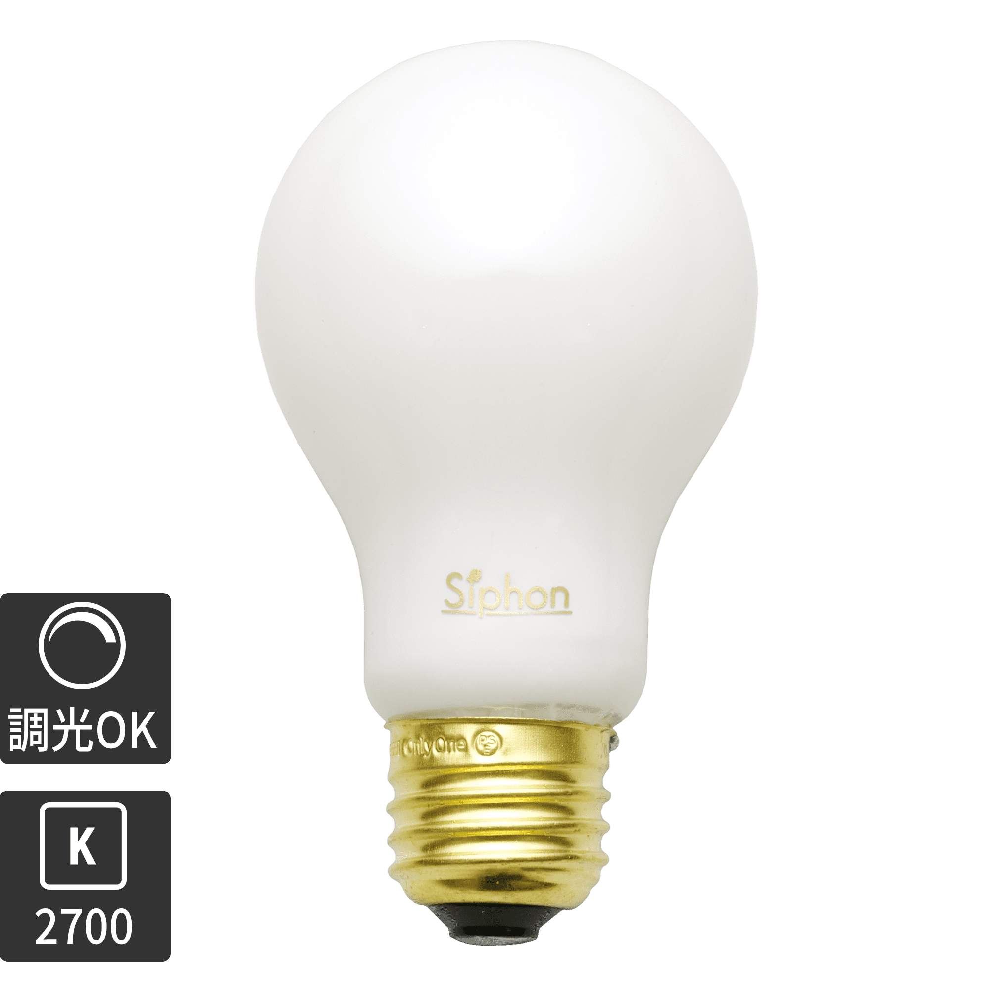 フロストLED電球 φ60(E26)40W相当 スノー 2700K電球色