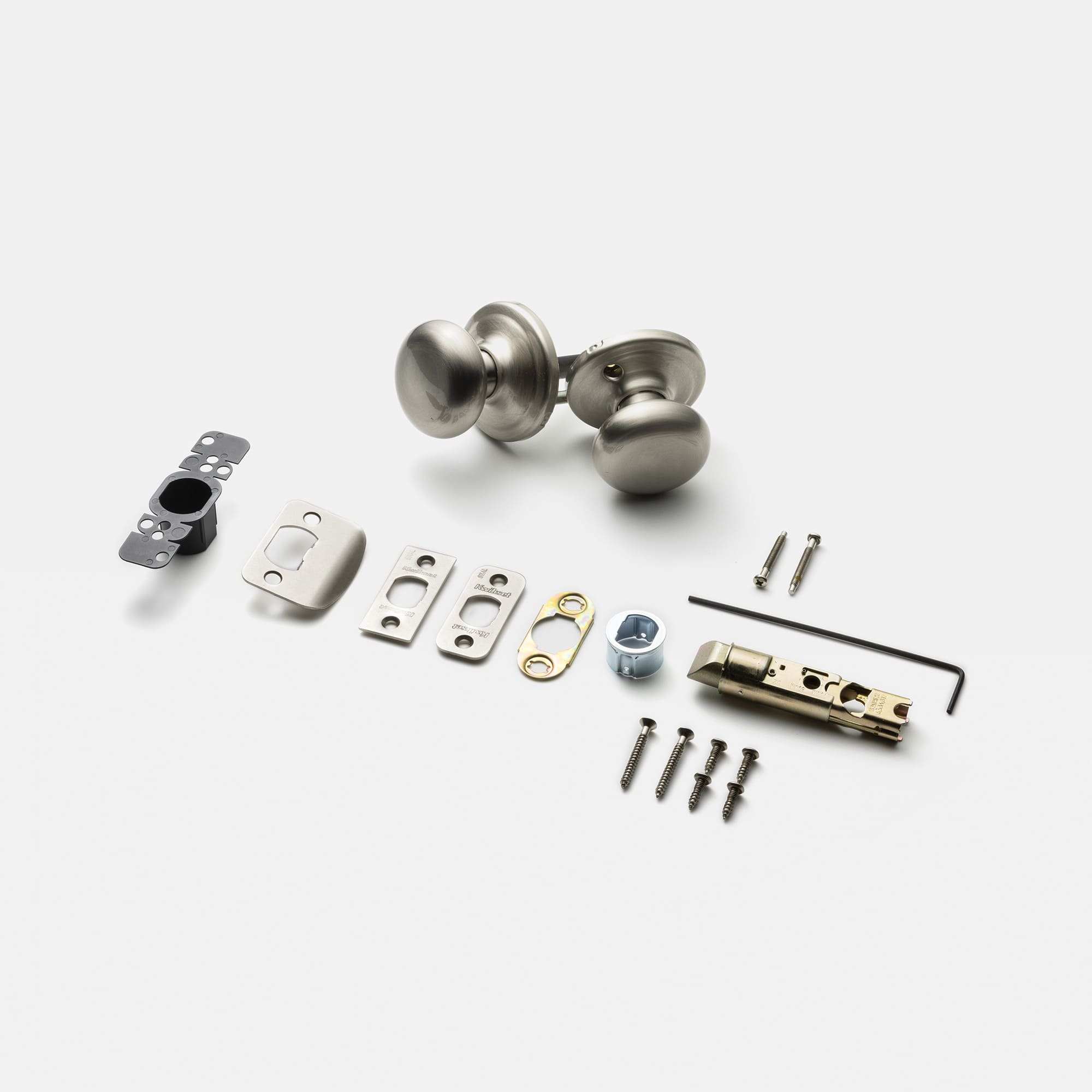 空錠ドアパーツ ラウンドノブ ニッケルサテン 空錠 PS-HD020-01-G290