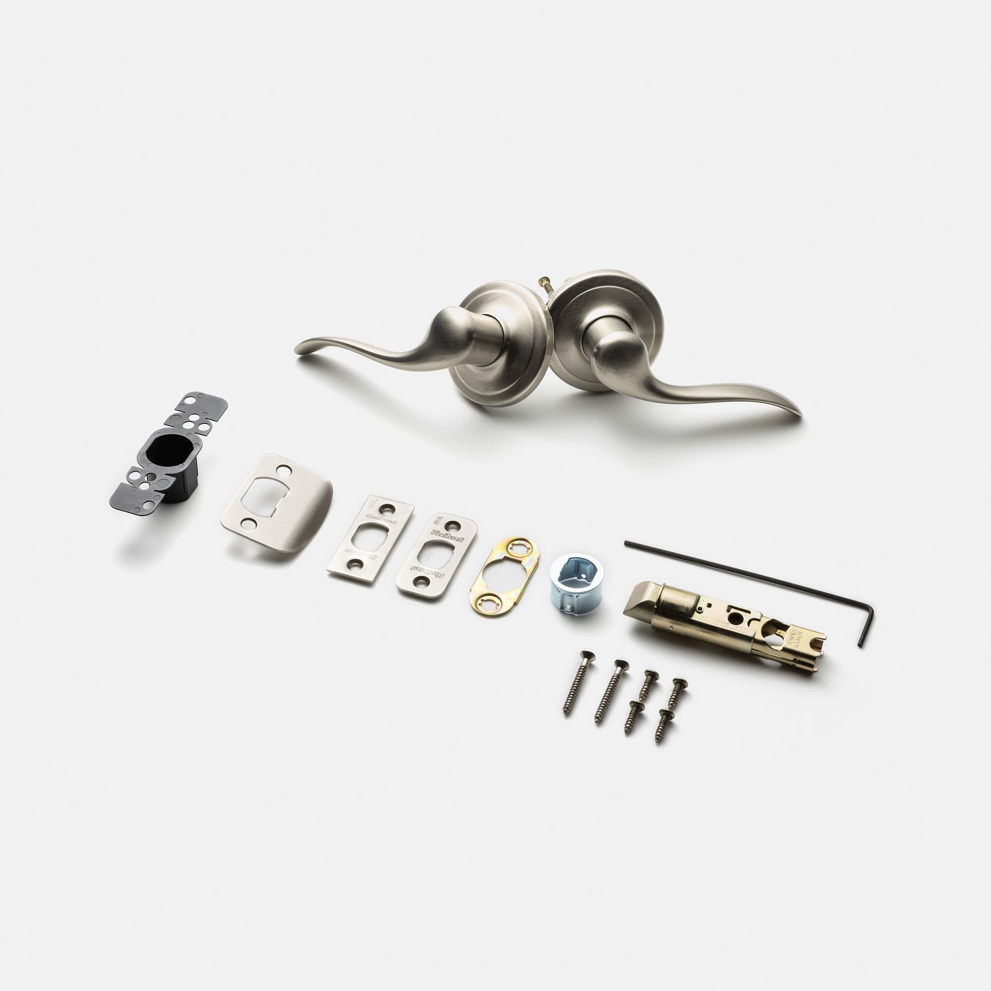 空錠ドアパーツ ウェーブハンドル ニッケルサテン 空錠 PS-HD020-03-G290