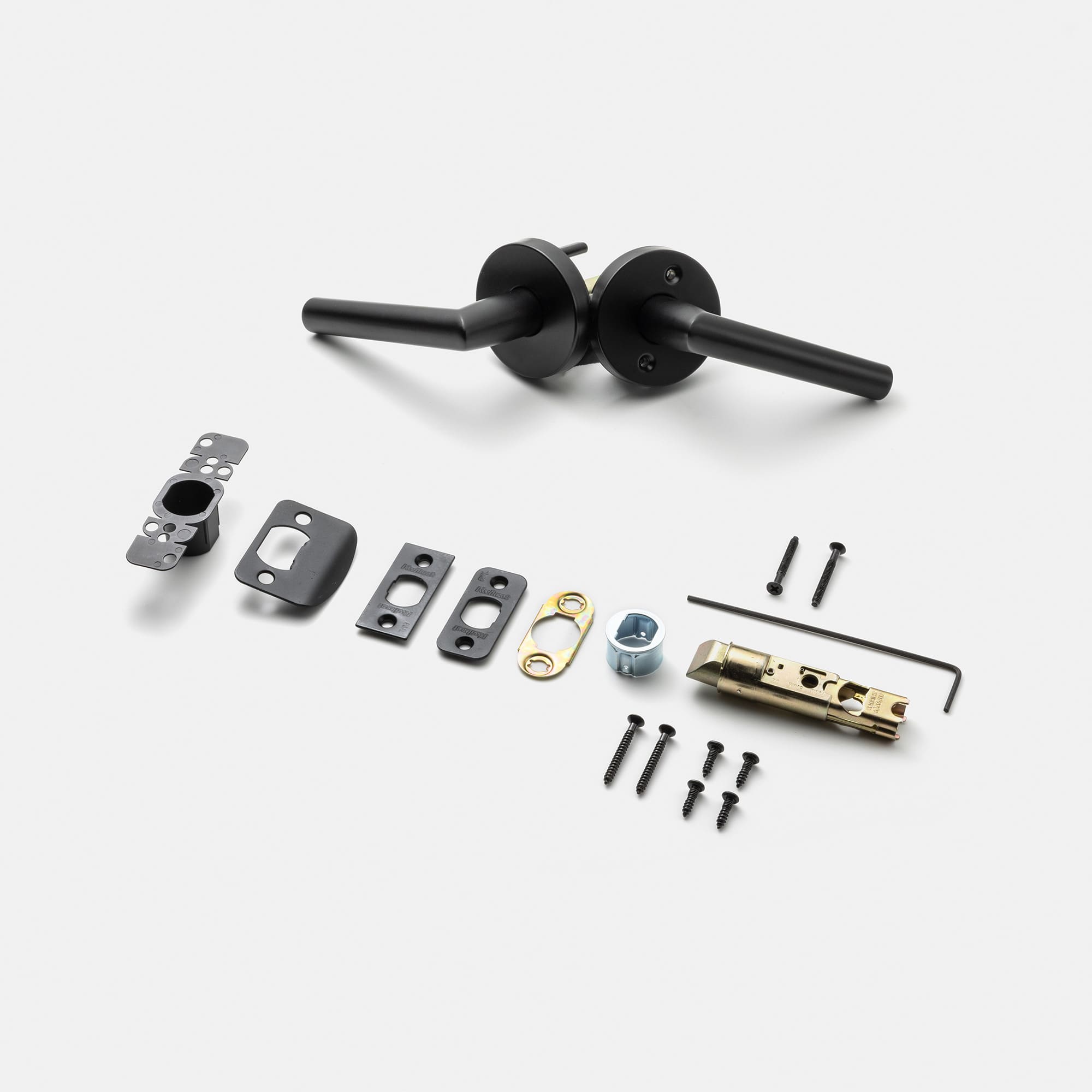 空錠ドアパーツ ストレートハンドル マットブラック 空錠 PS-HD020-06-G290