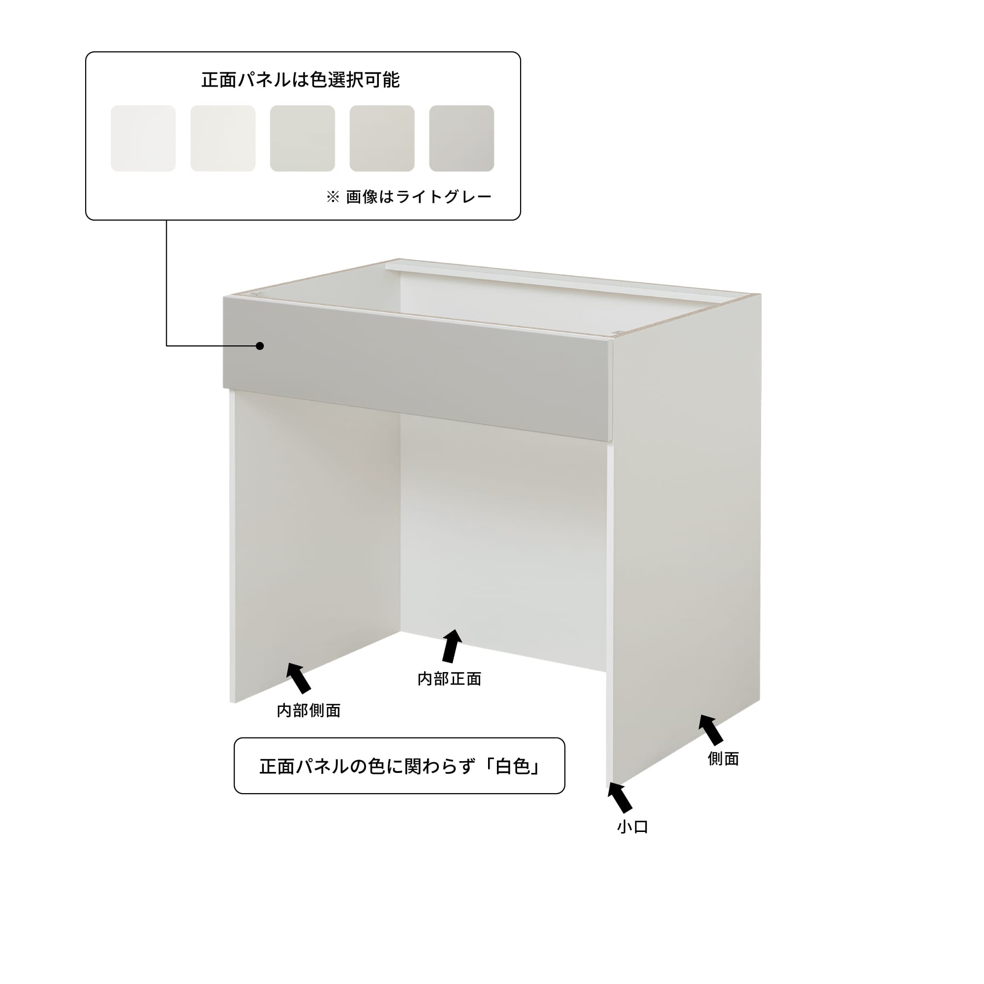 ユニキッチンシステム シンク用 オープン W900 KB-KC034-09-G279