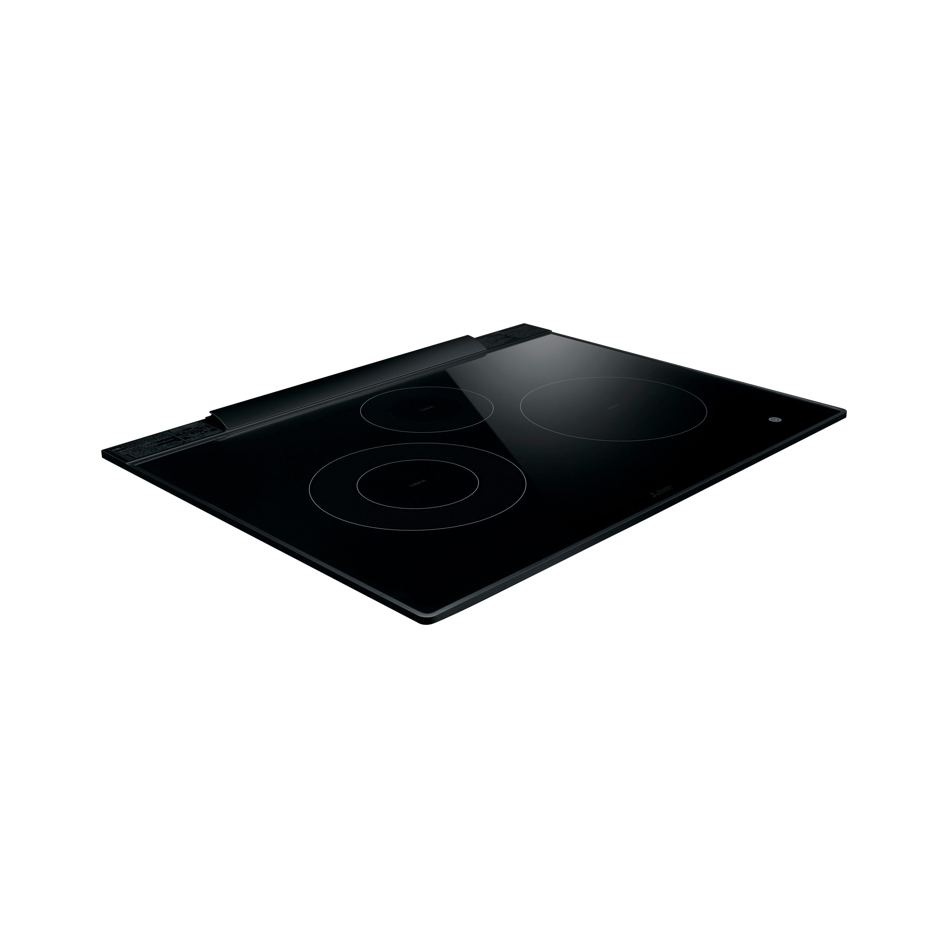 IHヒーター ガラストップ(BK) 3口 IH W650 グリルレス（200V） KB-PT001-30IH-G141 電源オフの時はホワイト色の表示のみですっきりです