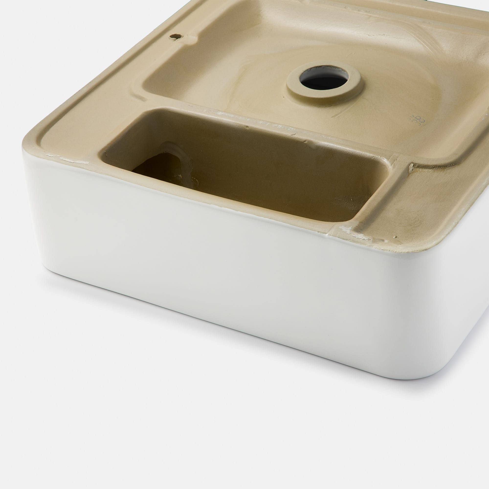 置き型洗面器 水栓デッキ 角430 KB-PR017-01-G173 壁付はできません。置き型でご使用ください