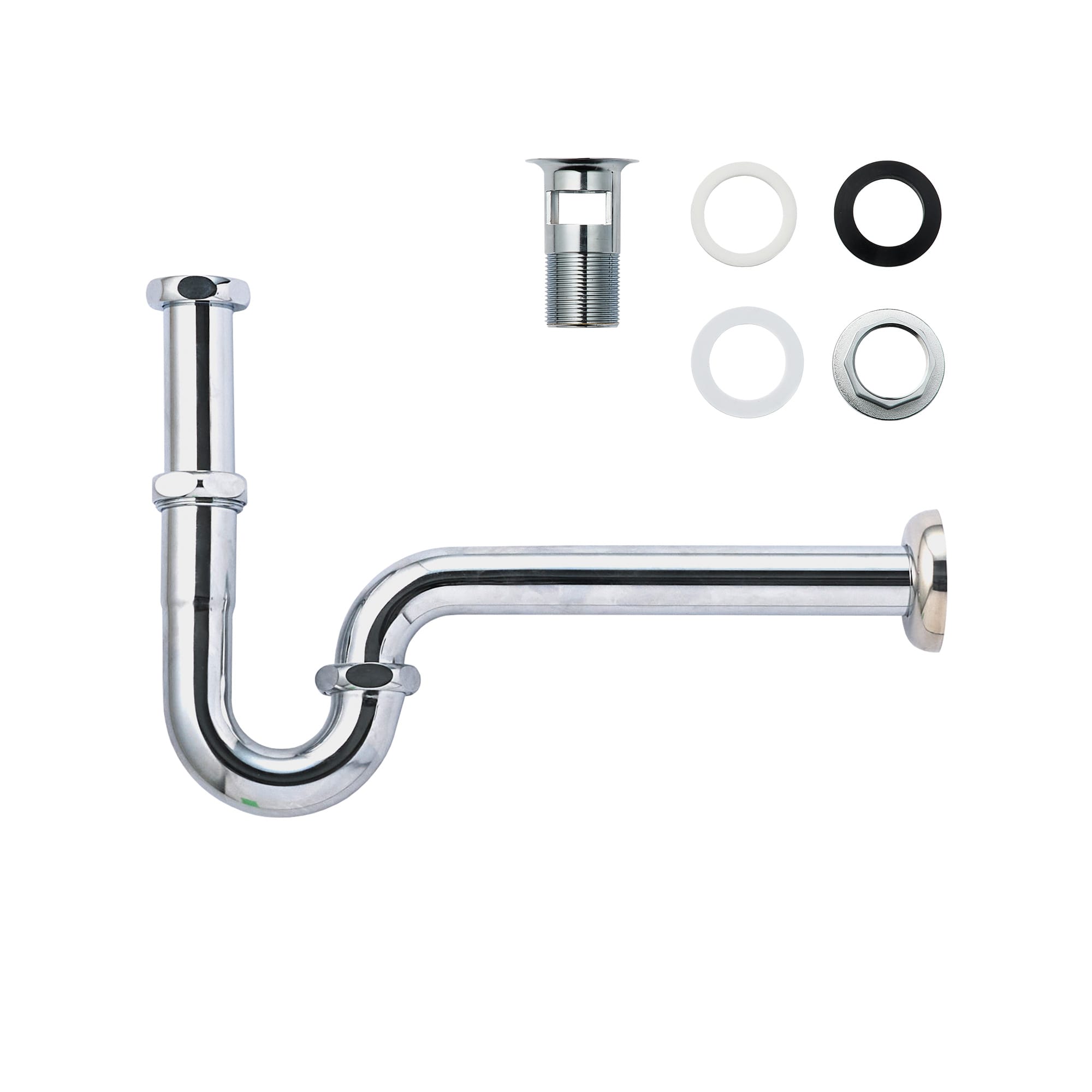 洗面他パーツ 排水金物 P32-12：Pトラップ テーパー水栓デッキ 角453用 KB-PT012-64-G141