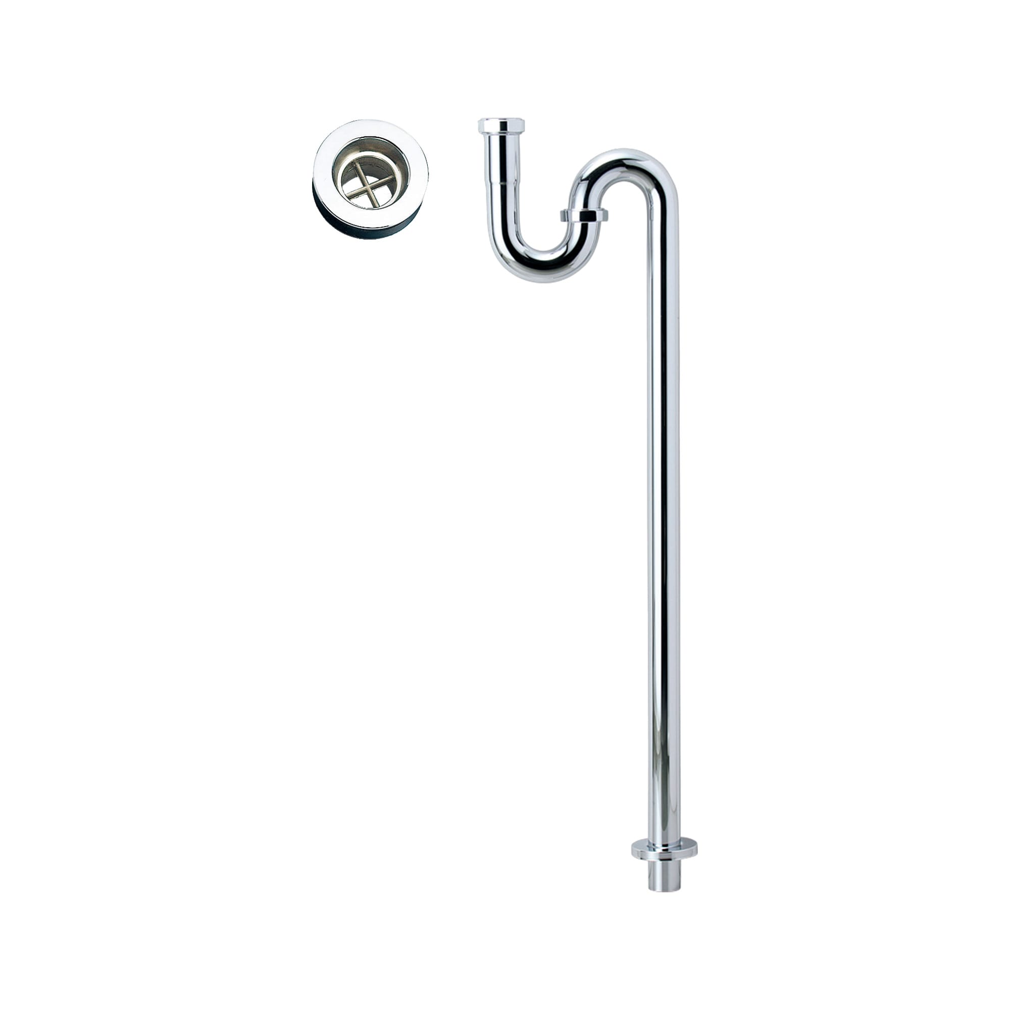 洗面他パーツ 排水金物 S32-9：Sトラップ（クローム） KB-PT012-48-G141