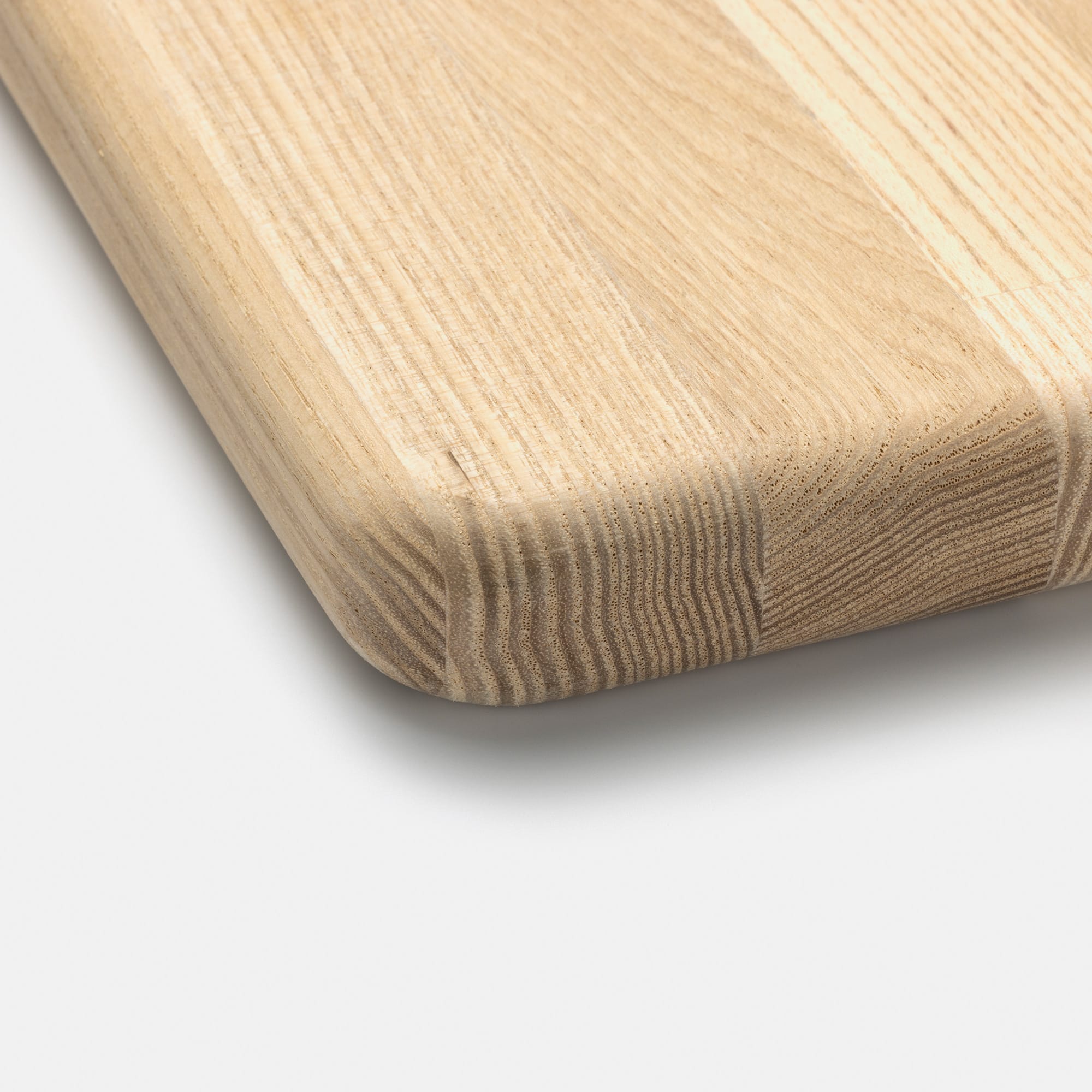 フリーカット集成材 カスタム ナラ PS-TT003-02-G049 オプション見本：角丸加工「20mmR」と面取加工 上下2辺「10mmR」の組み合わせ