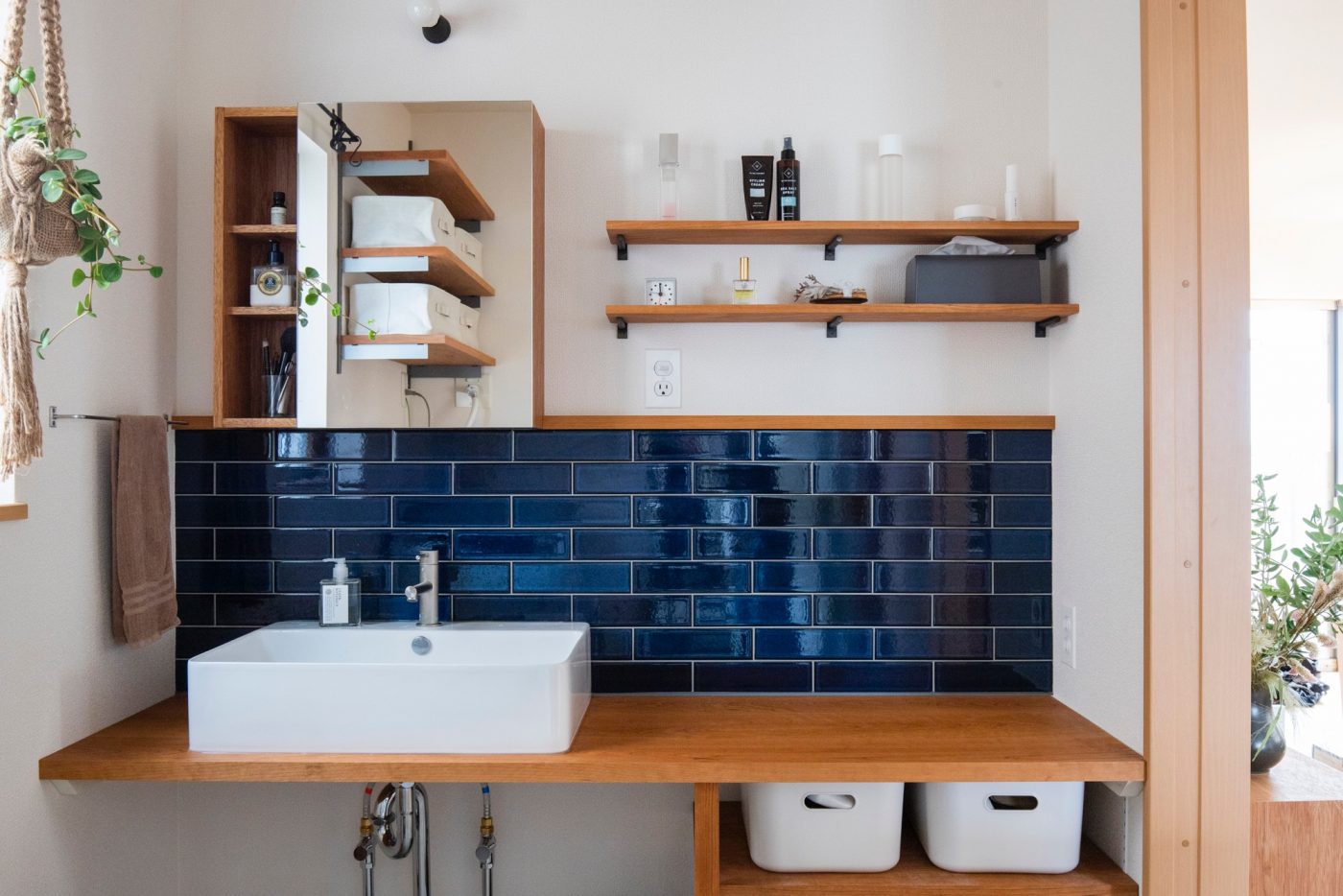 レトロエイジタイル ブルー 二丁掛（バラ売り） WL-TL014-01P-G141