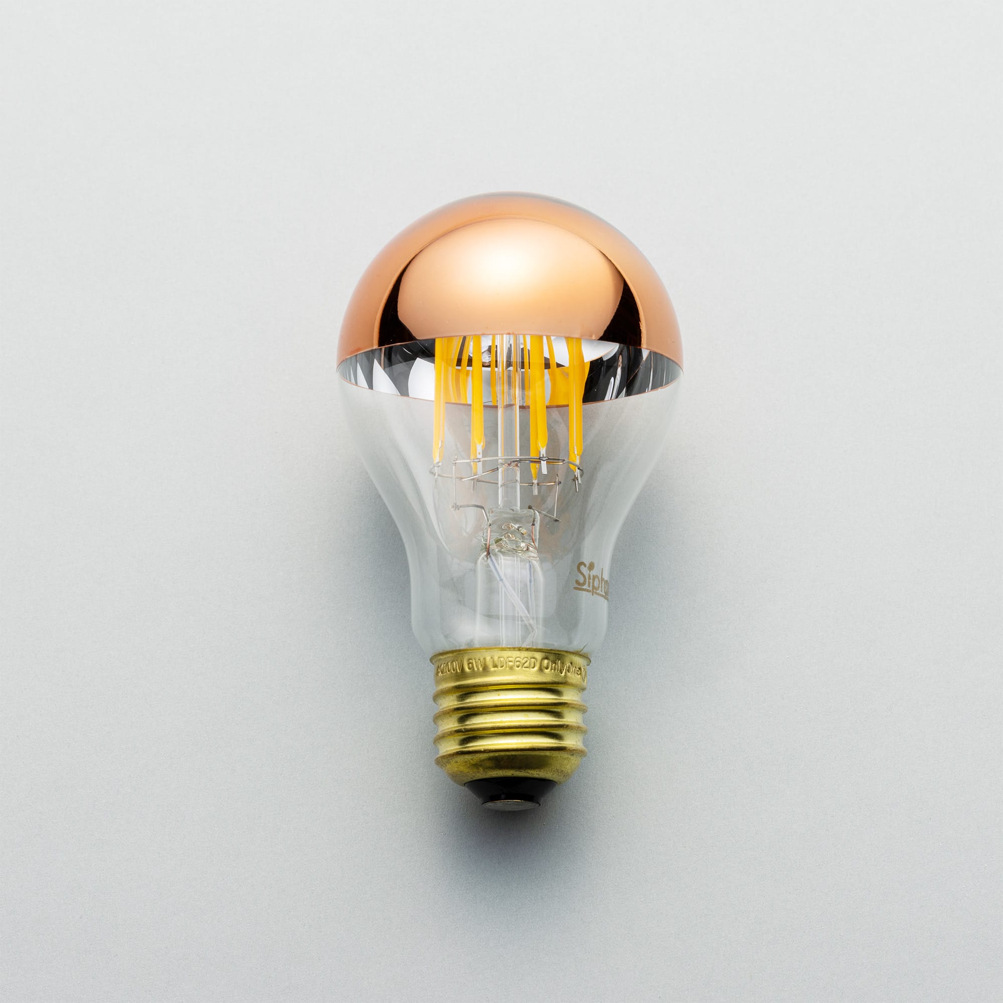 ミラーLED電球 φ60(E26)45W相当 コッパー 2700K電球色 LT-BB007-10-G141