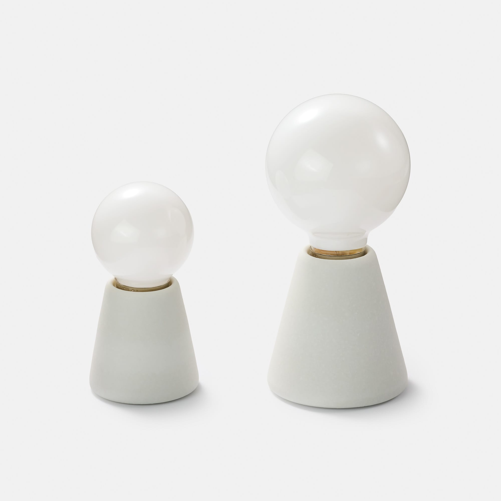 モデストレセップ Mサイズ E26 ホワイト LT-BR015-01-G141 電球との組み合わせ（M/白熱ホワイトボール50　L/白熱ホワイトボール70）