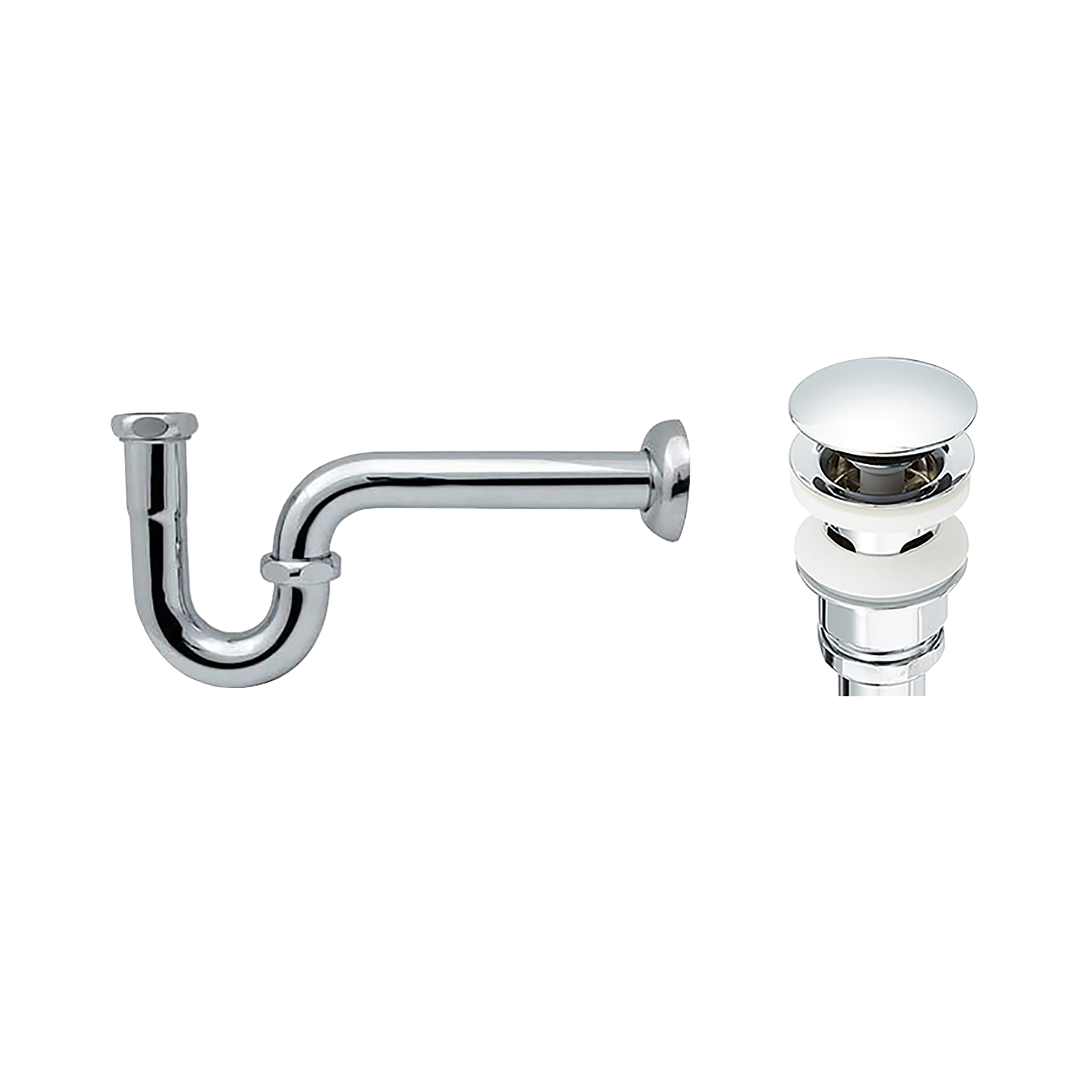 洗面他パーツ排水金物 P32-2：Pトラップ ポップアップカバー付