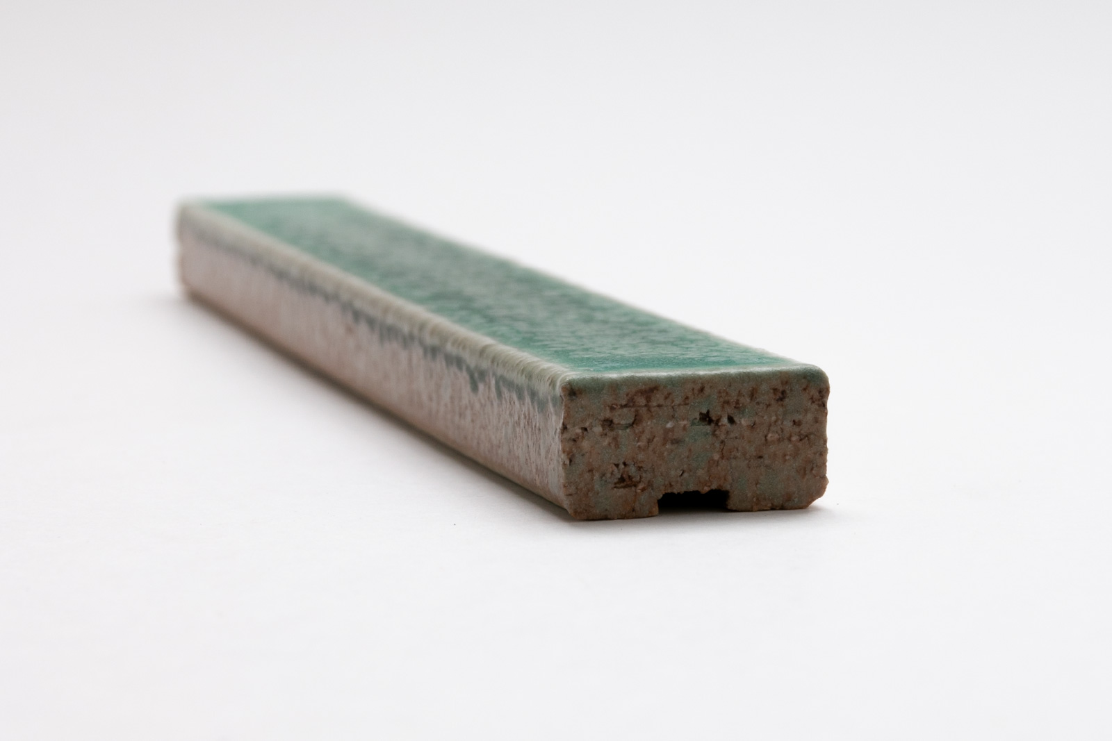 窯焼きボーダータイル ミント WL-TL013-02-G141 15mm厚です