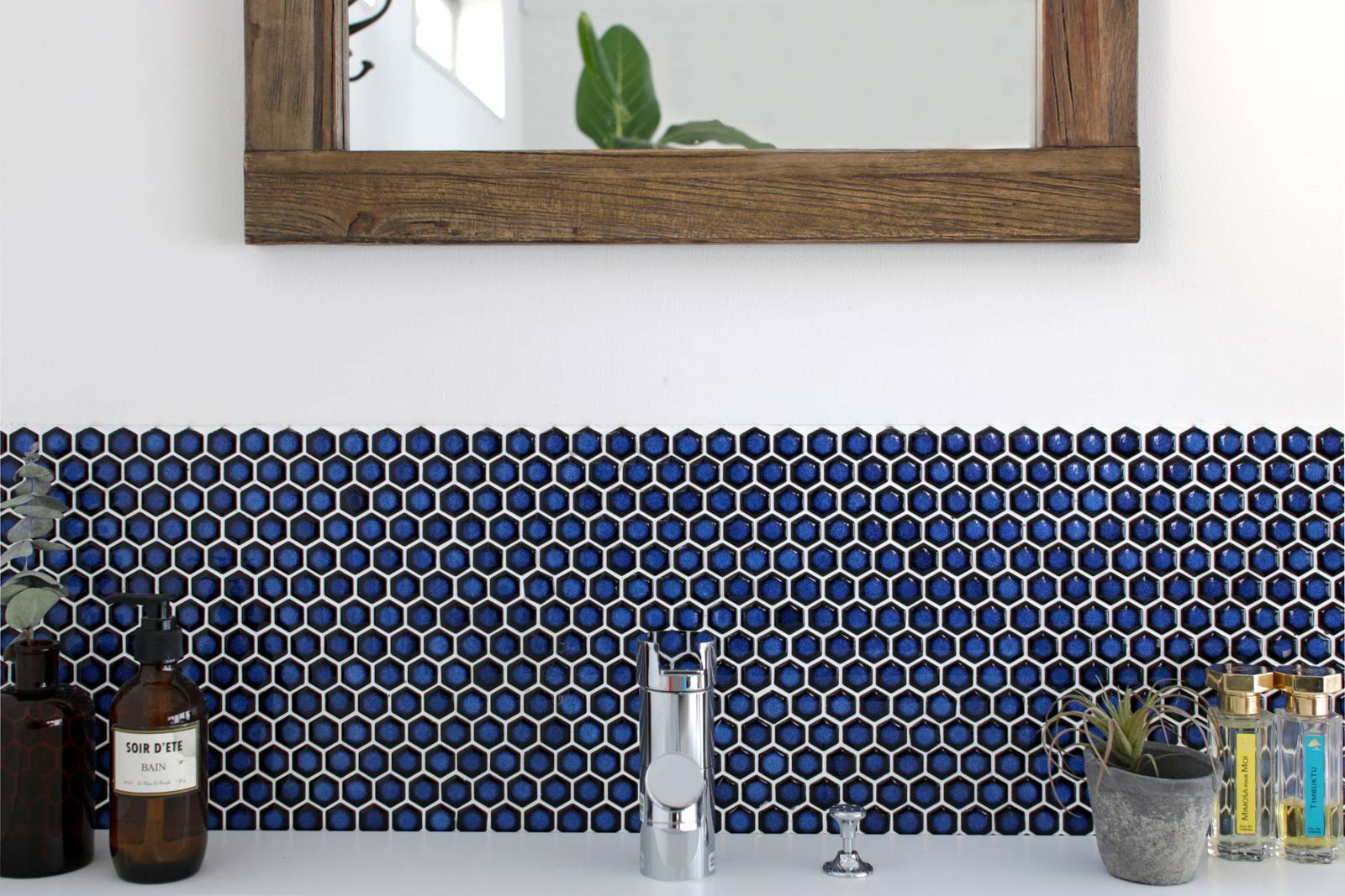 ハニカムタイル コバルト（シート） WL-TL016-07P-G141