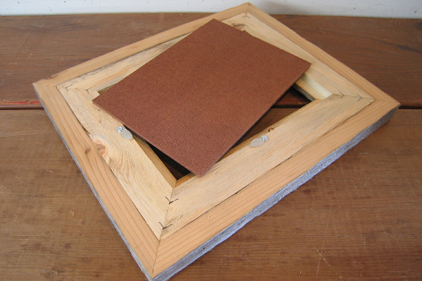 古材フレーム B5サイズ ET-OT008-02-G019 背板が付属します（ガラス等は付属しません）