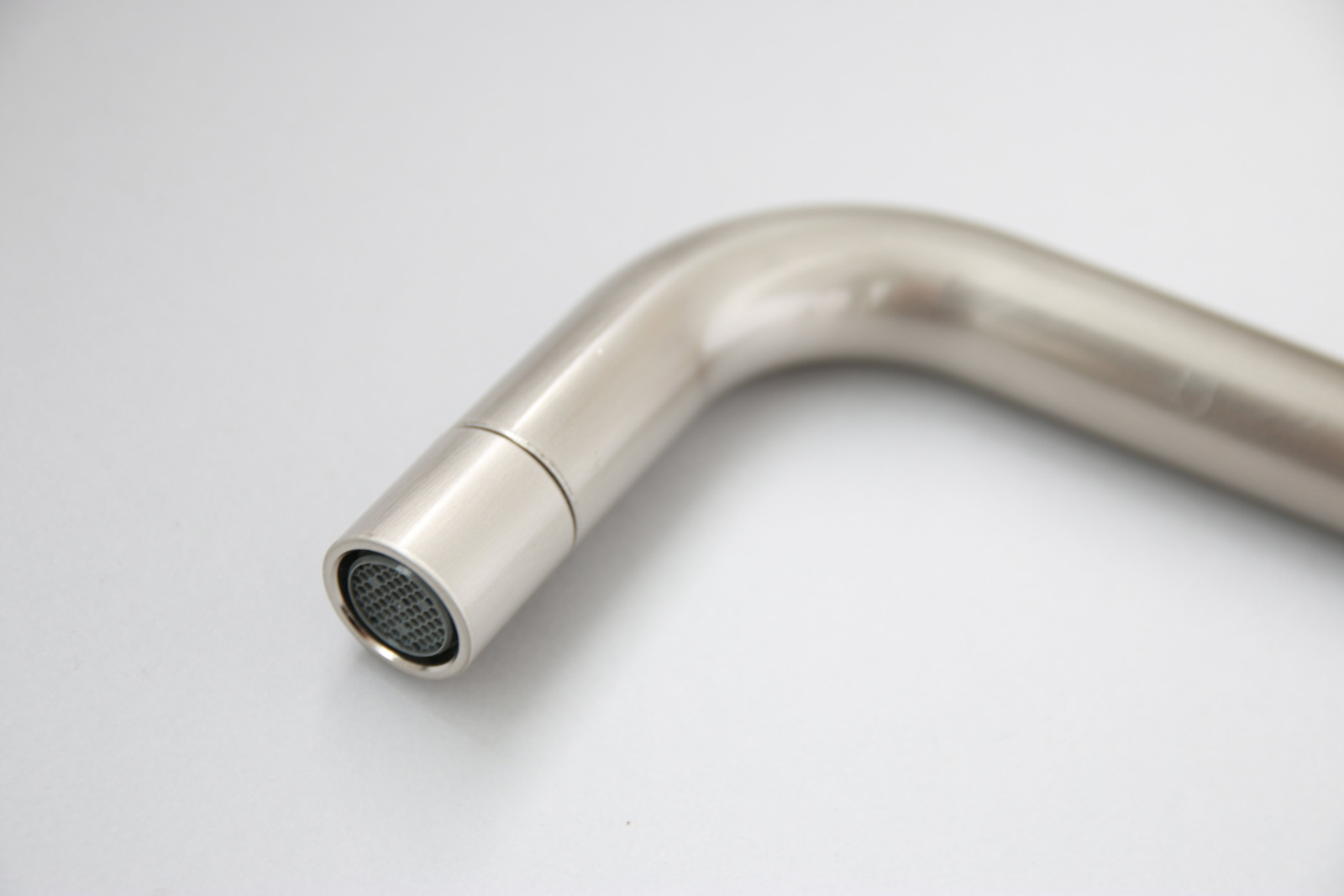 ニッケルサテン水栓 ベントネック混合栓 KB-TP005-01-G141