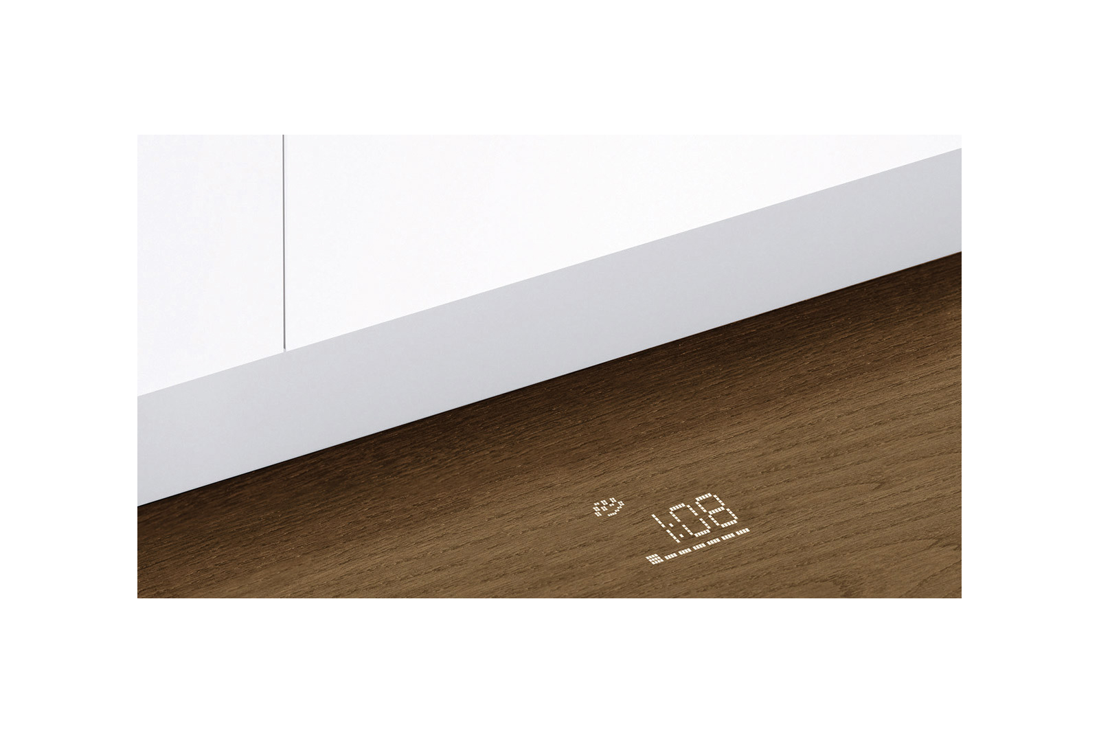 ビルトイン食洗機 フロントオープン W600 フルドアタイプ ゼオライトドライ（本体のみ） KB-PT004-04-G234 運転状況が床にライトで表示されます