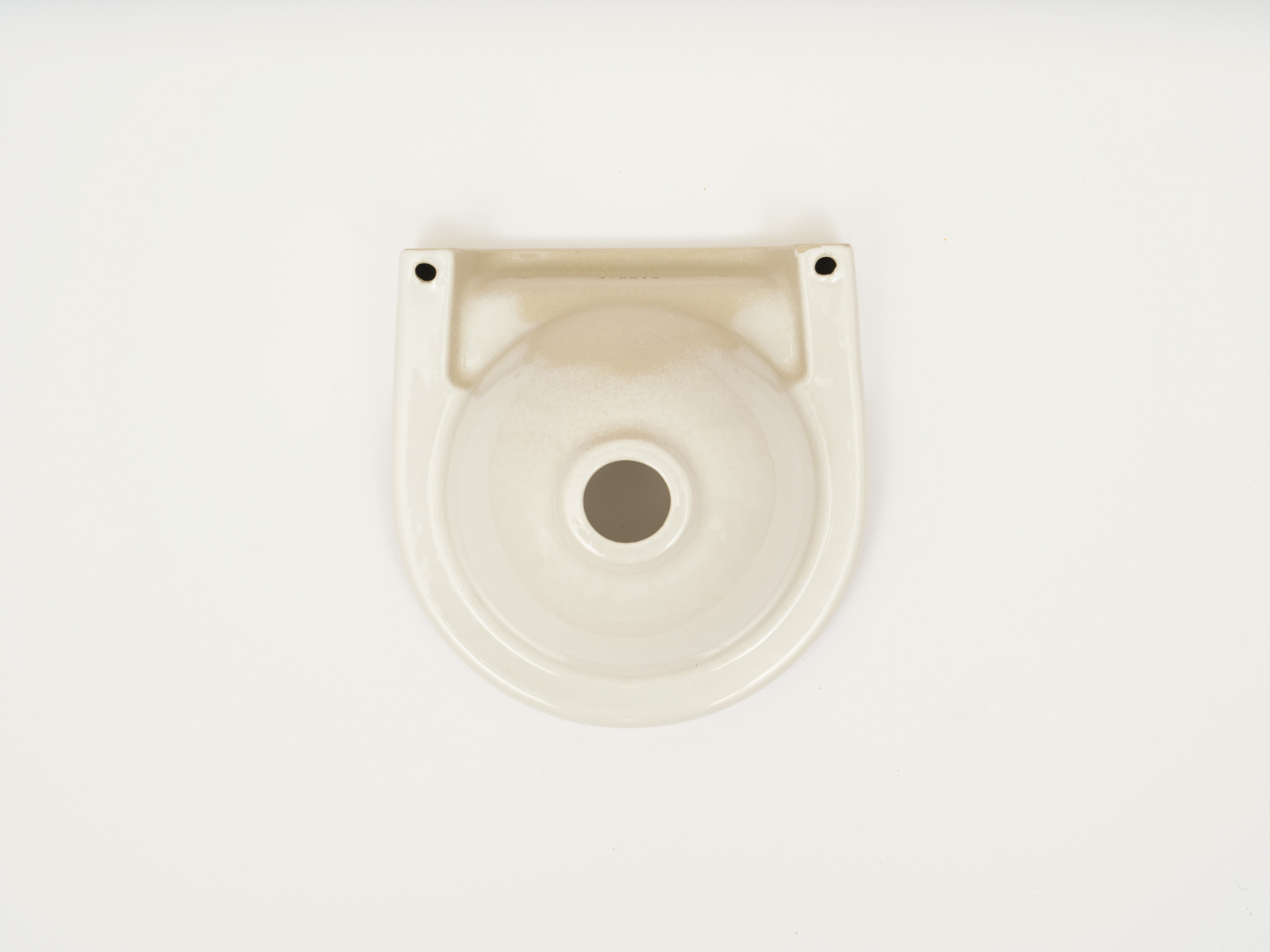 壁付け手洗いボウル フラット KB-PR011-01-G244 裏側（裏側素焼きのままです）