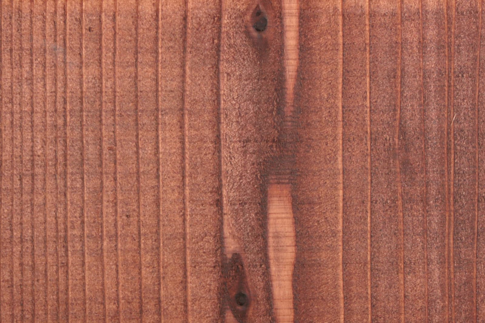 ワトコオイル チェリー 200ml缶 PT-WP005-02-G141 杉材にチェリーを塗った様子